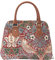 QHS Mittelgroße Handtasche/-Schultertasche für Damen (Erdbeere rot) – im Gobelin Stil