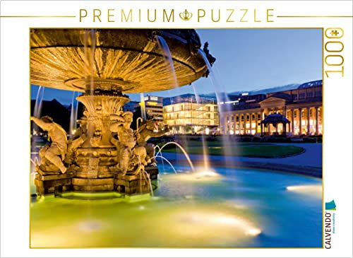 CALVENDO Puzzle Schlossplatz in Stuttgart 1000 Teile Puzzle quer | 1000 Teile Lege-Größe 64 x 48 cm Foto-Puzzle für glückliche Stunden