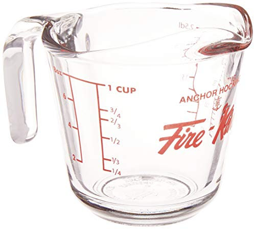 Anchor Hocking Fire-King Measuring Cup, Glass, 1-Cup
