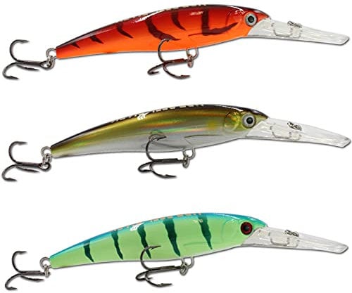 Angel-Berger Wild Devil Baits 3 Minnow Deep Diving Wobbler Set 3 Stück