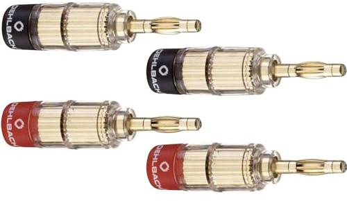 OEHLBACH 3020 Lautsprecher-Steckverbinder Stecker, gerade Gold, Rot, Schwarz 4 St.