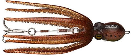 DAM Gummiköder montiert - Salt-X Octo Teaser 100g golden Brown Meeresköder