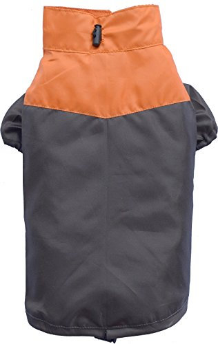Doggy Dolly DR020 Regenjacke für Hunde Zwei Pfoten, orange/braun, Größe : S