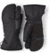 HESTRA Unisex Army Leather Expedition Liner 3 Finger Handschuhe Schwarz/Grau 9