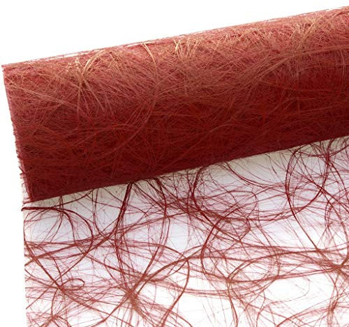 Deko AS GmbH Sizoweb Tischband Karminrot 30 cm Rolle 25 Meter 64 013-R
