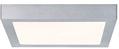 Paulmann 70650 LED Panel Lunar eckig - Alu Deckenaufbauleuchte Deckenleuchte Deckenlampe, Chrom Matt, 300 x 300 mm, 18 W/230 V