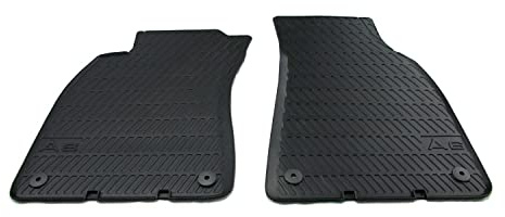 Audi 4F1061501041 Gummifußmatten 2X Gummimatten vorn, schwarz, mit A6 Schriftzug