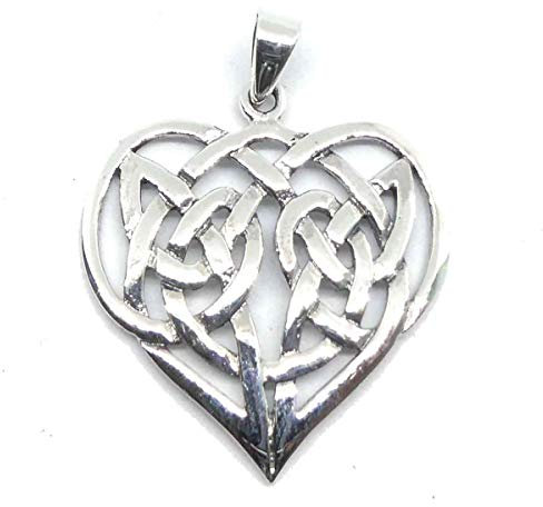 Drachensilber Keltischer Schmuck Herz Anhänger Silber Keltenknoten Mittelalter Liebe Frauen Männer Kettenanhänger Kelten Mittelalter