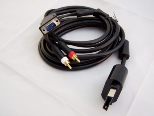 VGA Kabel Gold kompatibel für HD mit optischem Ausgang kompatibel für XBox360