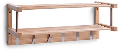 Zeller Wandgarderobe 60 x 24 x 24 cm, Bamboo