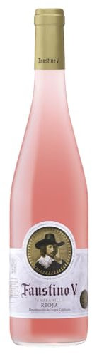 Faustino V Tempranillo Rosé Wine 75cl, 12.5% ABV | Premium, Dry, Fruity, Rose Wine | Rioja, Spain |