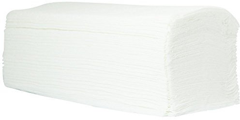 3200 x Handtuchpapier 2-lagig zick zack 25 x 23 cm Zellstoff hochweiß