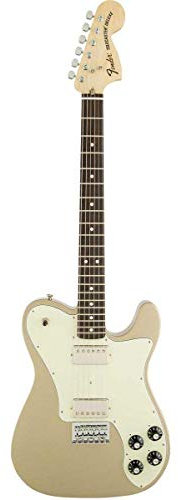 Fender 0142400744 Chris Shiflett Telecaster Deluxe Palisander Griffbrett E-Gitarre, Shoreline Gold