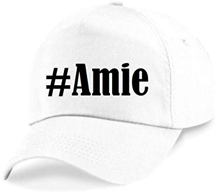 Reifen-Markt Base Cap Hashtag #Amie Größe Uni Farbe Weiss Druck Schwarz