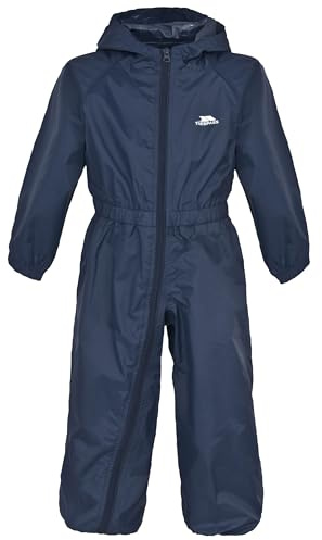 Trespass Babies Button Waterproof Rain Suit (6/12 Months) (Navy Blue)