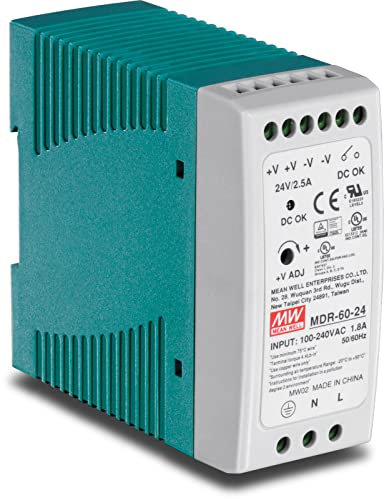 TRENDnet, TI-M6024, Fuente de alimentación DIN-Rail Industrial de Salida única de 60 W, Entrada de CA Universal