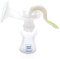 Mee Mee Tiralatte manuale confortevole, senza BPA, scudo in morbido silicone, massaggio lenitivo, portatile e facile da pulire, perfetto per le madri che allattano al seno (bianco)