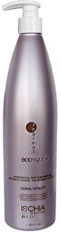 Ischia Eau Thermale Bodyque Bagnodoccia, Bath & Shower Gel, Coral Vitality, 1000 Millilitri