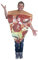 Bristol Novelty AC776 Pizza Kostüm, Einheitsgröße, Mehrfarbig