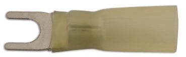 Connect 30235 Yellow Heat Shrink Fork Terminal 4.0mm 25pc