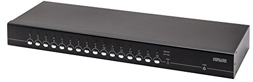 Syba SY-KVM50084 16-port USB PS/2 Combo KVM Switch, Black