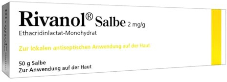 Rivanol, Salbe für Wundreinigung und Hautdesinfektion | antiseptische Anwendung auf der Haut, Ethacridinlactat, Salbe, Packungsgröße: 50g