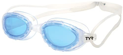 TYR Nest PRO, Occhialino da Nuoto E da Triathlon Unisex – Adulto, Blue/Clear/Clear, M