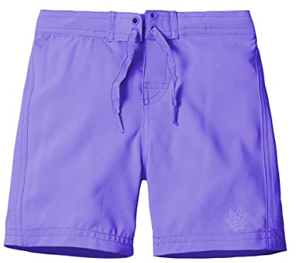 UV SKINZ Girls' Board Shorts with UPF 50+ Sun Protection - Lined Swim Shorts for Girls - Purple - 12