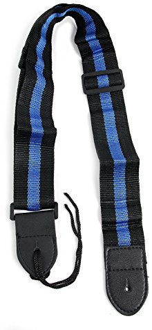 Tracolla per controller per chitarra a righe nere e blu per chitarre Guitar Hero e Rock Band su PS3, PS2, Xbox 360 e Wii (compatibile con Guitar Hero: Warriors of Rock, 6, 5, 4, 3, 2 e 1)