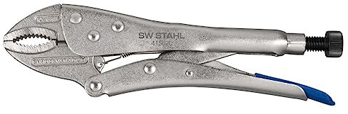 SW-Stahl 41502SB Gripzange 250 mm I verstellbare Zange mit Drahtabschneider I Maul-Feststellzange geschmiedete Backen I Spannweite bis 32 mm I Zange für Muttern I Blister Verpackung