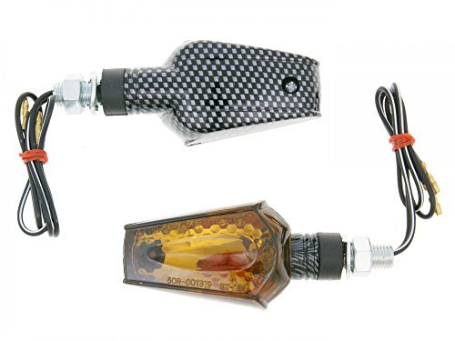 Blinker Set M10 Carbon-Look Beamer getönt, kurz