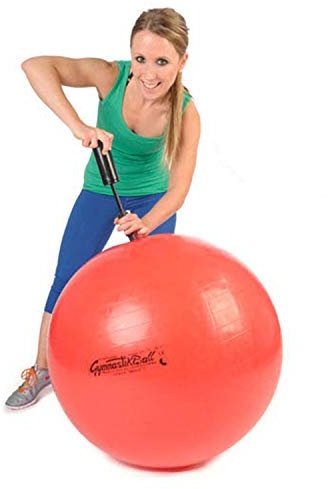 PEZZI Original Gymnastik Ball 75cm Plus Pumpe Sitz Therapie Pilates Aerobic rot