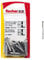 Fischer N 4x35 mm Tasselli per Battiscopa a Percussione con vite Bronzata, Fissaggio a Battere, 25 Pezzi, 504502