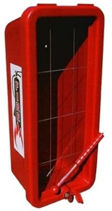 CATO 10551-H Red Plastic Chief Fire Extinguisher Cabinet for 2-1/2 or 5 lb. Extinguisher, with Hammer and Cylinder Lock