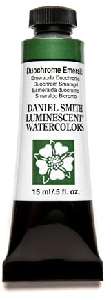 Daniel Smith Extra Fine Watercolor Paint, 15ml Tube, Duochrome Emerald, 284640042, 0.5 Fl Oz (Pack of 1)