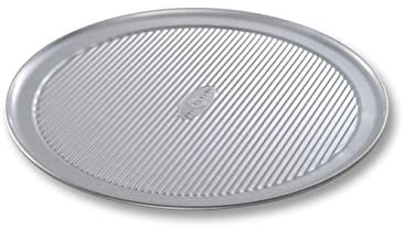 USA Pan Ustensiles en acier aluminisé 31,8 cm - Casserole à pizza, 1 pièce, Acier inoxydable, Argent, 30,5 po (12 )