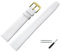 MARBURGER Uhrenarmband 12mm Leder Weiss Gold Glatt - Montage Set 7101220000220