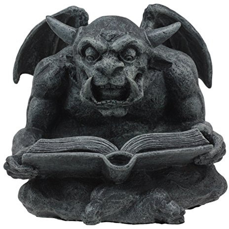 Ebros Gift Gothic gehörnten Spell Lesung Gargoyle Ward Figur Skulptur Gelehrten Bibliographie Nerd