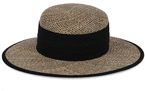 Seeberger Damen große Glocke aus Seegras - Natur-Schwarz (9010) - 58-59 cm (L)
