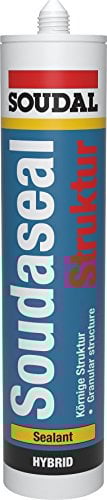 Soudal Soudaseal Struktur, Dichtstoff mit körniger Struktur auf Basis von Hybrid-Polymer, Farbe: Weiss, Kartusche: 290ml
