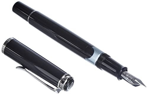 Pelikan 971770 804080 Kolbenfüllhalter Classic M205, schwarz, Feder M, 1 Stück
