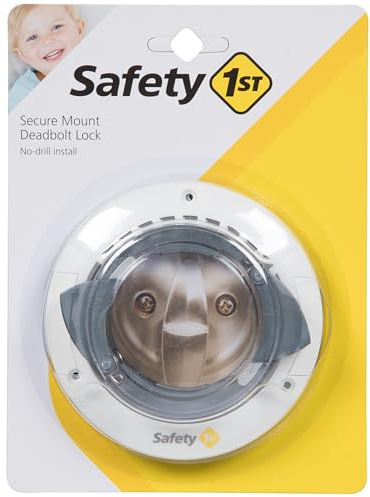 Safety 1st Cerradura de cerrojo de montaje seguro, blanco
