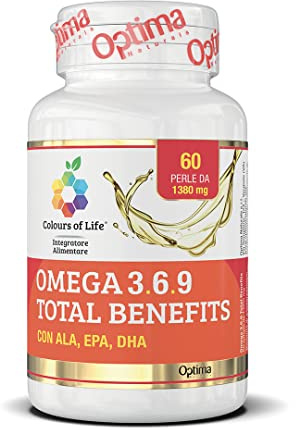 Colours of Life OMEGA 369 TOTAL BENEFITS, 60 capsule - fonte ricca di Omega 3 a lunga catena
