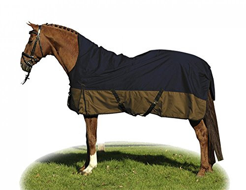 Weidedecke Highneck -Florenz- 600D m. Polarfleece, Farbe:6924 dunkelblau/braun, Größe:115