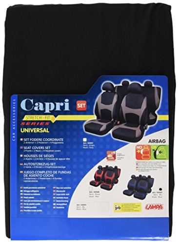 LAMPA 54949 Sitzschonbezug Vorne und Hinten Polyester Schwarz Blau