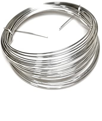 Stainless Steel Craft Wire Silver Unplated 10M Coil 0.6mm Thick