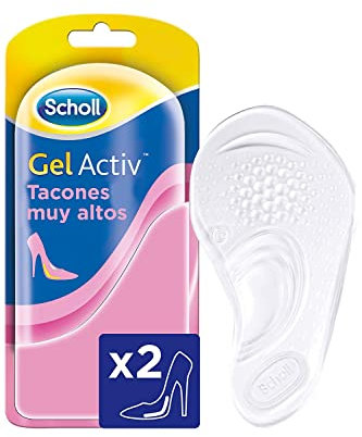 Scholl Solette Gel Activ, Solette Donna per Tacchi Alti, Azione Ammortizzante e Antiscivolo, Confezione da 1 Paio