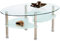 Avanti Trendstore - Couchtisch aus Glas und Edelstahl, ca. BHT 90x44x55cm