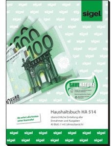 Sigel Formularbuch Haushaltsbuch A5 hoch 40 Blatt