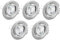 TEVEA Einbaustrahler LED Set - Warmweiss - GU10 5W 230V - Chrom Gebürstet - Einbauspots Einbauleuchten (Warmweiss)